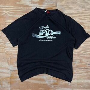 vintage faded black coca-cola‎ Thailand tee